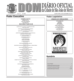 Poder Executivo - Prefeitura Municipal de S&atilde;o Jo&atilde;o de Meriti