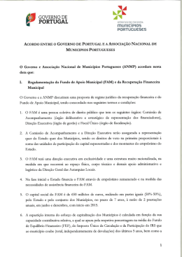 Acordo entre o Governo e a Associa&ccedil;&atilde;o Nacional de - CCDR-N