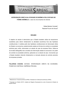 241 INTERVEN&Ccedil;&Atilde;O DIRETA NA ATIVIDADE ECON&Ocirc;MICA PELO