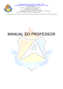 MANUAL DO PROFESSOR