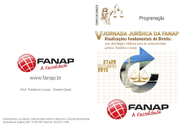 JORNADA JUR&Iacute;DICA DA FANAP V Atualiza&ccedil;&otilde;es Fundamentais do