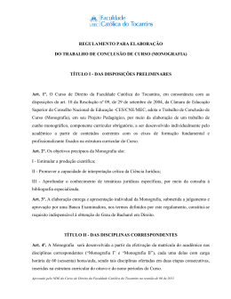 MONOGRAFIA - Católica do Tocantins