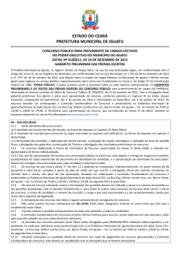 concurso p&uacute;blico da prefeitura municipal de iguatu-ce - Pr&oacute;