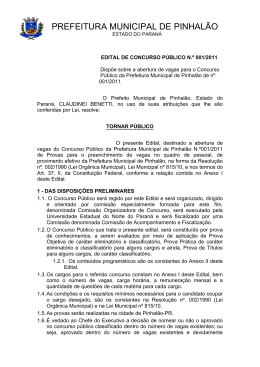 prefeitura municipal de pinhal&atilde;o - di &aacute; ri o oficia l d o munic &iacute; pi o d e