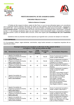 Abertura Edital de abertura - Apta Assessoria e Consultoria