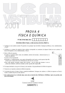 Vestibular de Ver&atilde;o/2001