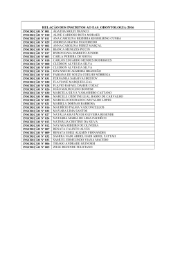 RELAÇÃO DOS INSCRITOS AO EAS_ODONTOLOGIA-2016