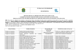 RELA&Ccedil;&Atilde;O DOS INSCRITOS EM ED_ INFANTIL