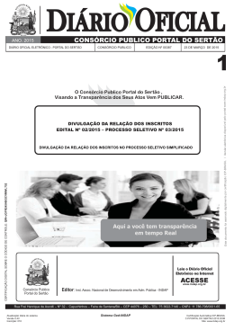 divulgação da relação dos inscritos edital nº 02/2015