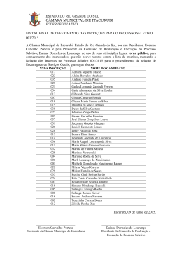 lista final dos inscritos processo seletivo 001-2015