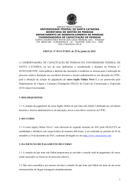 Edital 01/CCP/2015 - Segesp - Universidade Federal de Santa