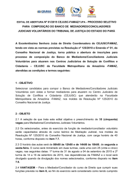 EDITAL DE ABERTURA Nº 01/2015 CEJUSC