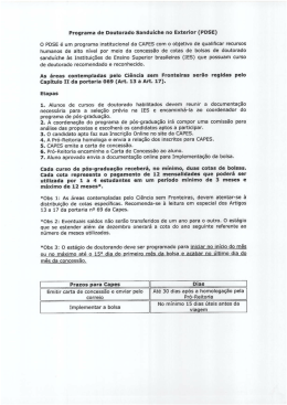 Programa de Doutorado Sanduíche no Exterior (PDSE) O