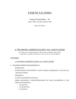 ESSENCIALISMO