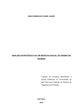 AN&Aacute;LISE ESTRAT&Eacute;GICA DE UM NEG&Oacute;CIO SOCIAL DE