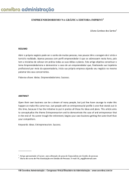 Empreendedorismo na Grafica e Editora Imprint CONVIBRA