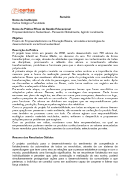 Empreendedorismo Sustent&aacute;vel