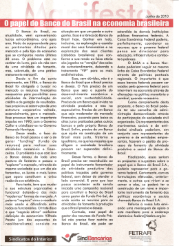 Manifesto - O papel do Banco do Brasil na economia brasileira