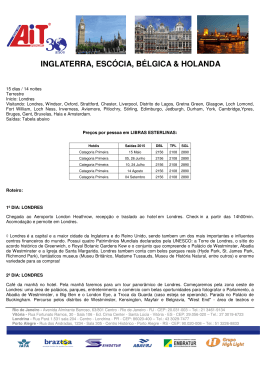 INGLATERRA, ESC&Oacute;CIA, B&Eacute;LGICA & HOLANDA