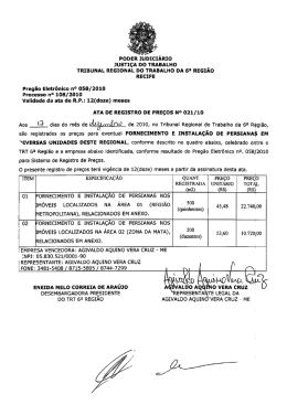 PODER JUDICI&Aacute;RIO JUSTI&Ccedil;A DO TRABALHO TRIBUNAL