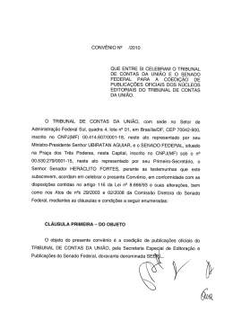 Senado Acordo e Aditivos 1a4 - Tribunal de Contas da Uni&atilde;o