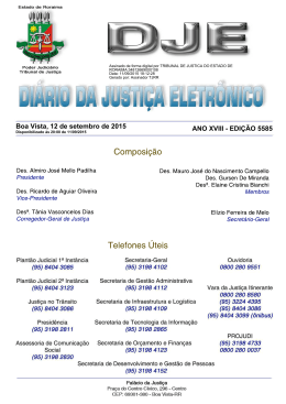 12 - Di&aacute;rio da Justi&ccedil;a Eletr&ocirc;nico - TJRR
