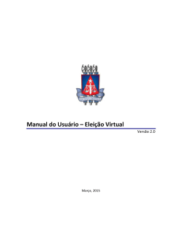 Manual de Eleição Virtual - Tribunal de Justiça do Estado da Bahia