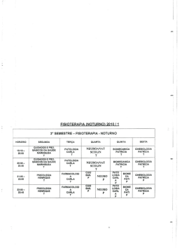 FISIOTERAPIA NOTURNO 2010/1