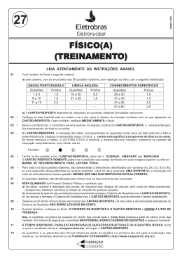 PROVA 27 - FISICO(A) - TREINAMENTO.pmd