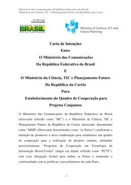 Carta de Intenções sobre Programa de Cooperação em