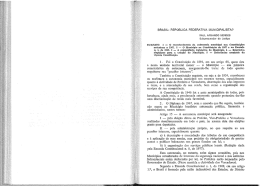 BRASIL: REPÚBLiCA FEDERATIVA