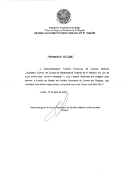 Portaria 07/2007