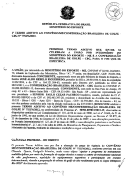 REPÚBLICA FEDERATIVA Do BRAle MINISTÉRIO Do ESPORTE