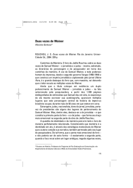 Samuel. Duas Vozes de Wainer - Funda&ccedil;&atilde;o Casa de Rui Barbosa
