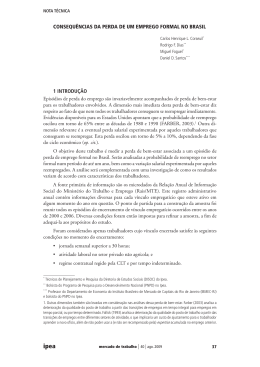 Consequências da Perda de um Emprego Formal no Brasil