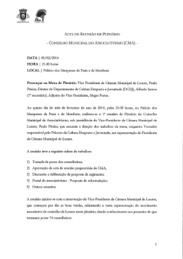 CONSELHO MUNICIPAL Do Associarívismo (CMA)