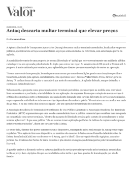 ANTAQ descarta multar terminal que elevar pre&ccedil;os