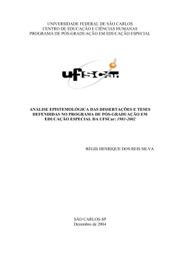 An&aacute;lise epistemol&oacute;gica das disserta&ccedil;&otilde;es e teses