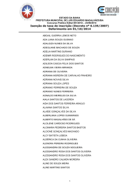 Isen&ccedil;&atilde;o Deferida