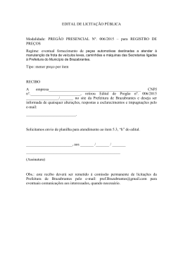 do edital - Prefeitura Municipal de Brazabrantes