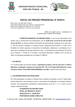 EDITAL DE PREGÃO PRESENCIAL Nº 30/2014