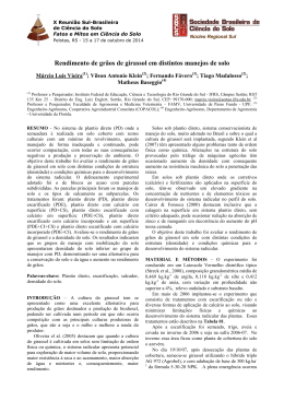 Rendimento de gr&atilde;os de girassol em distintos manejos de solo