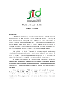 Confira AQUI a programa&ccedil;&atilde;o completa dos eventos - IF Sert&atilde;o-PE