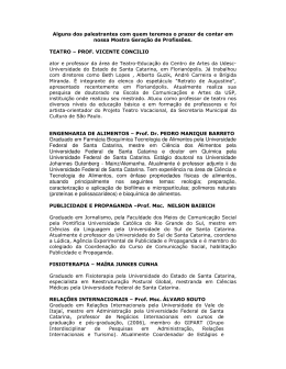 Graduado em Farm&aacute;cia Bioqu&iacute;mica Tecnologia