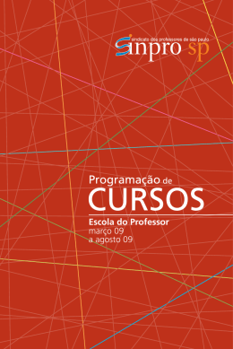 Programa&ccedil;&atilde;o de cursos - 1&ordm; semestre/2009 - sinpro-sp