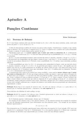 Ap&ecirc;ndice A Fun&ccedil;&tilde;oes Cont&acute;ınuas