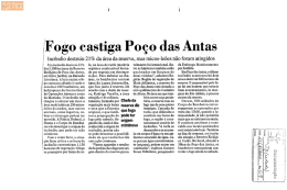 Fogo castiga Poço das Antas