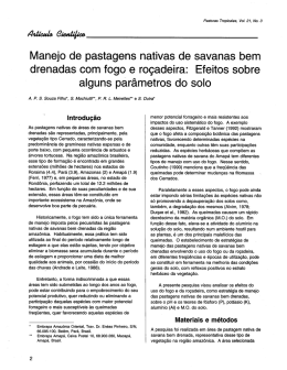 Efeitos sobre alguns parâmetros - Tropical Grasslands