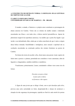 1 A CONSTRU&Ccedil;&Atilde;O DO RETRATO VERBAL CAMONIANO: DUAS