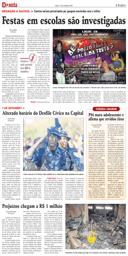 Festas em escolas s&atilde;o investigadas